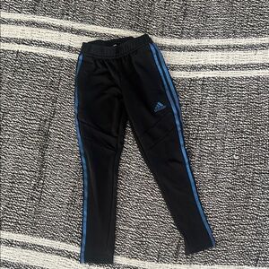 adidas Black Joggers with Light Blue Side Stripes